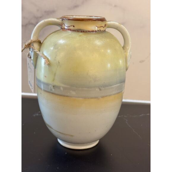 Vintage Nippon Vase Moriage Hand Painted Urn Style Landscape Mill Art Nouveau - Picture 2 of 4